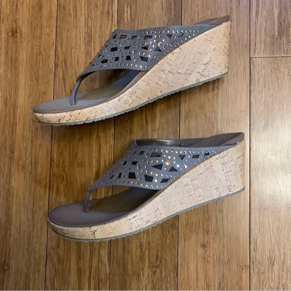 Skechers Cali Beverlee Dazled Wedge Sandals - New (no box) - Picture 9 of 10